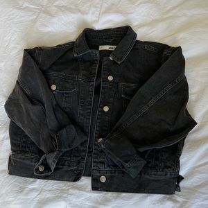 MOTO Oversized Cropped Denim Jacket